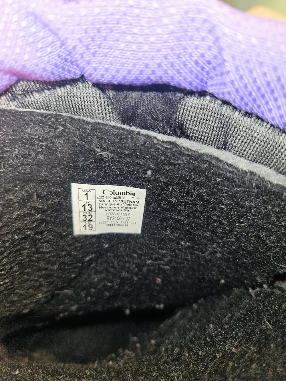 Columbia Kids Purple Winter Snow Boots